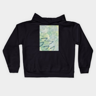 Art Acrylic artwork painting fish sea Kids Hoodie